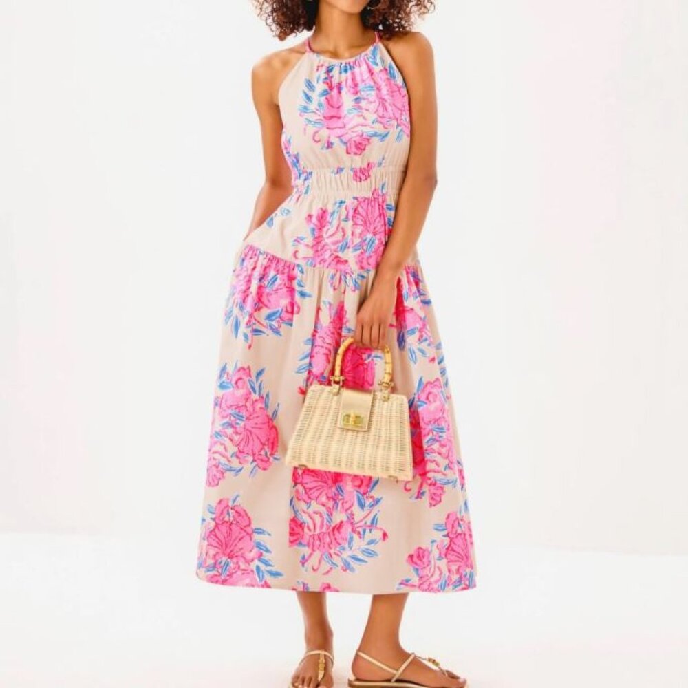 NWT $268 Lilly Pulitzer Talullah Maxi Dress Multi So Clawsome Size 2